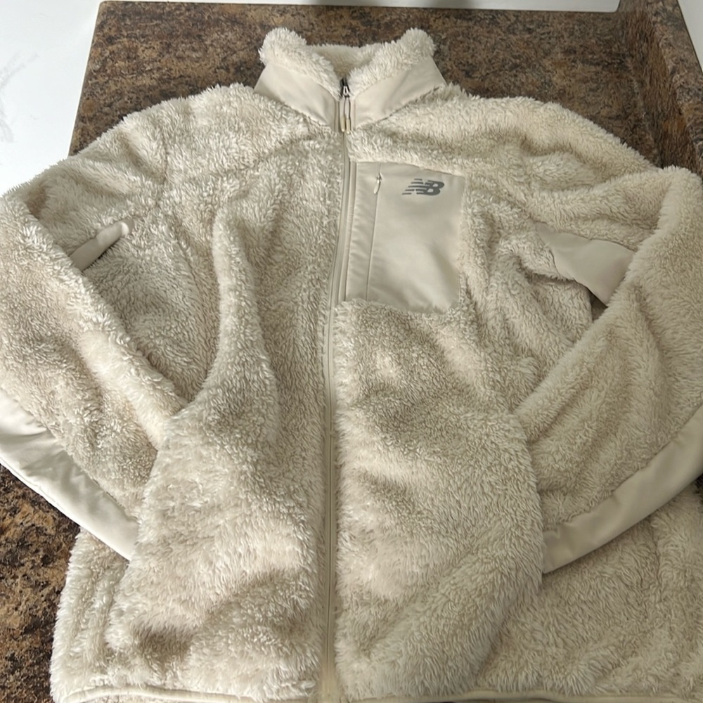 New Balance Women's Off-White Teddy Jacket